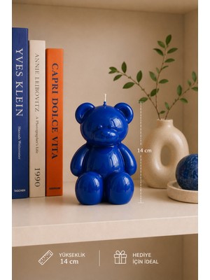 Typoniq Attitude Included Teddy Bear Sevimli Ayıcık Mum Lacivert 14 cm