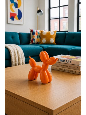 Typoniq Attitude Included Pop Art Tasarım Mum Balon Köpek Turuncu