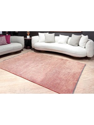 Vivense Konya Modern Çizgili Salon Halısı, Turuncu, 77X150