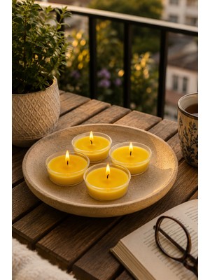 Typoniq Attitude Included Citronella Sivri Sinek Kovucu 4'lü Tealight Mum Seti