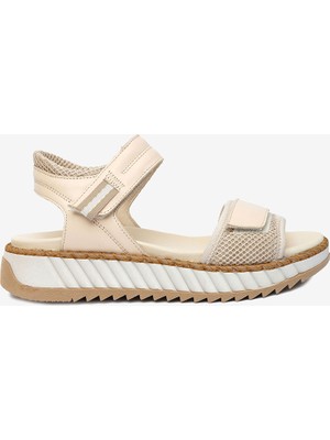 Greyder Kadın Krem Hakiki Deri Sandalet 4Y2CS33690