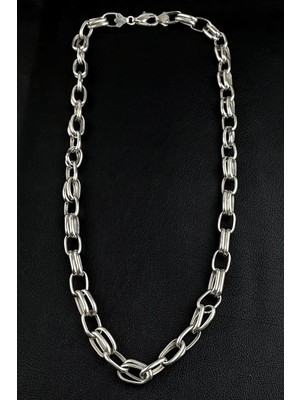 Ose Shop Italyan Tasarımı 925 Ayar Gümüş Tasarım Zincir Kolye