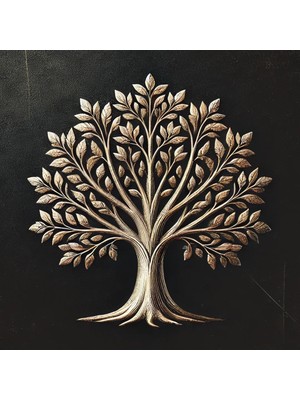 Youday Accessories Bronz Ağaç Kanvas Tablo 60X60CM
