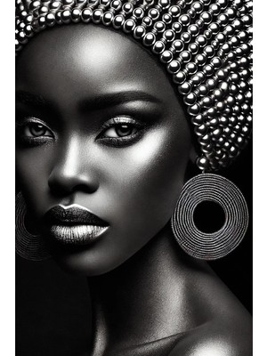 Youday Accessories Afrikalı Siyahi Kadın Kanvas Tablo 70X100