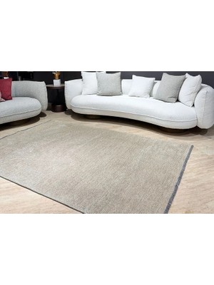 Vivense Konya Modern Çizgili Salon Halısı, Bej, 270X370