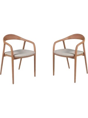 Vivense Delfi Naturel Sandalye, 2 Adet