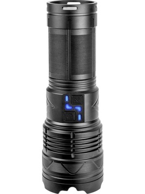 Epilons PS-1998 Ultra Parlak Su Geçirmez Zoomlu Güçlü 200W 30000 Lümen Şarjlı Bekçi Cı Kamp El Feneri