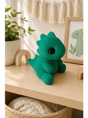 My Craft 3D Örgü Desenli Plastik Dinozor Oyuncak Figür Çocuk Hediyesi Masa Raf Dekoru Koleksiyon Süsü
