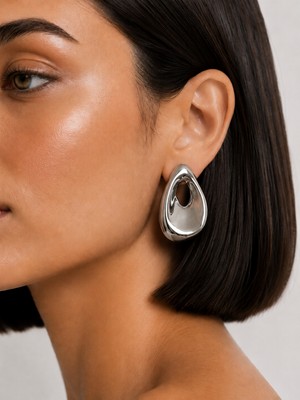 Haki Store Organic Drop Tasarım Kadın Küpe