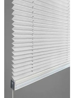 Vivense Evmiaa Plise Katlanır Cam Balkon Plisesi, Beyaz, 70X150