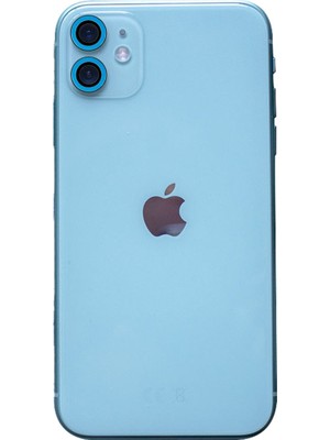 Fırsatkolik iPhone 11 Neon Fosforlu Kamera Lens - Mavi