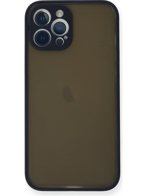 Fırsatkolik iPhone 12 Pro Max Kılıf Montreal Silikon Kapak - Lacivert