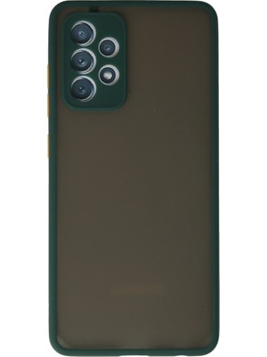Fırsatkolik Galaxy A72 Kılıf Montreal Silikon Kapak - Koyu Yeşil