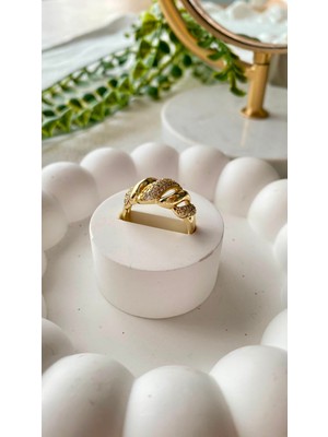 Xuping Jewelry Vıp 14K Xuping Taşlı Burgu Tasarım Yüzük