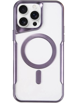 Fırsatkolik Mey Ithalat®   iPhone 14 Pro Kılıf Boyi Magsafe Silikon Kapak - Derin Mor