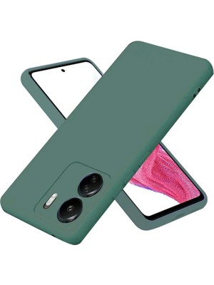 Fırsatkolik Mey Ithalat®   Redmi 13C Kılıf First Silikon - Koyu Yeşil