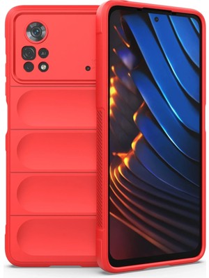 Fırsatkolik Mey Ithalat®   Poco X4 Pro 5g Kılıf Optimum Silikon - Kırmızı