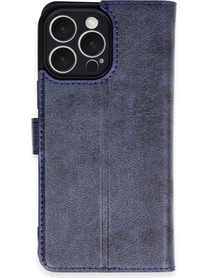 Fırsatkolik iPhone 16 Pro Max Kılıf Trend S Plus Kapaklı Kılıf - Lacivert