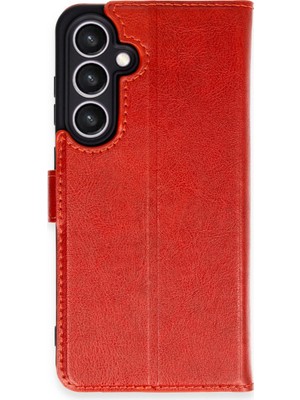 Fırsatkolik Galaxy S24 Fe Kılıf Trend S Plus Kapaklı Kılıf - Kırmızı