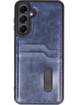 Fırsatkolik Samsung Galaxy A36 Kılıf Sara Kartvizitli Deri Kılıf - Lacivert
