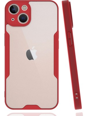 Fırsatkolik iPhone 14 Plus Kılıf Platin Silikon - Kırmızı
