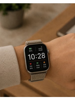 Fırsatkolik Mey Ithalat® 2.05 Inç IPS Ekranlı Akıllı Saat Sağlık Takip ve Spor Modları 7 Kordonlu