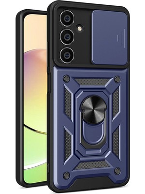 Fırsatkolik Mey Ithalat®  Samsung Galaxy A05 Kılıf Pars Lens Yüzüklü Silikon - Lacivert