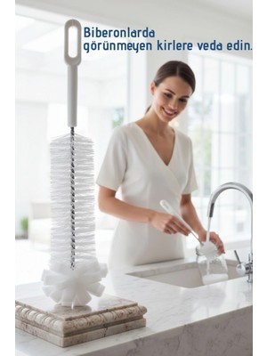 Fırsatkolik Premium Lüks Şişe ve Biberon Fırçası - Ultra Dayanıklı Profesyonel Temizlik & Kristal Parlaklık