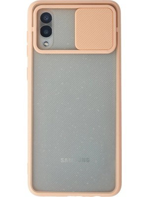 Fırsatkolik Mey Ithalat®  Samsung Galaxy A02 Kılıf Palm Buzlu Kamera Sürgülü Silikon - Pembe