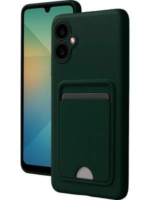 Fırsatkolik Galaxy A07 4g Kelvin Kartvizitli Silikon - Koyu Yeşil