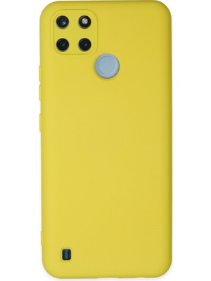 Fırsatkolik Realme C25Y Kılıf Nano Içi Kadife Silikon - Sarı