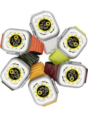 Fırsatkolik Mey Ithalat®   Watch Ultra 49MM Wowen Kordon - Turuncu
