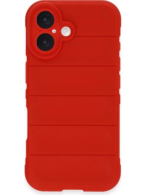 Fırsatkolik Mey Ithalat®   iPhone 16 Plus Kılıf Optimum Silikon - Kırmızı