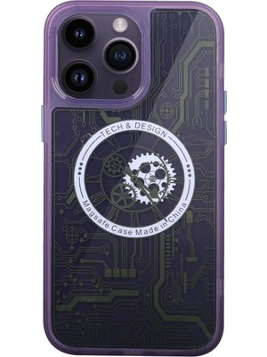 Fırsatkolik Mey Ithalat®   iPhone 14 Pro Kılıf Magic Magneticsafe Silikon - Derin Mor