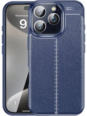 Fırsatkolik Mey Ithalat®   iPhone 16 Pro Kılıf Auto Focus Kapak - Lacivert