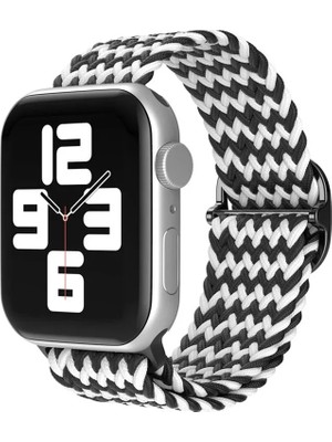Fırsatkolik Mey Ithalat®   Watch 38MM Star Kordon - Zigzag Siyah-Beyaz