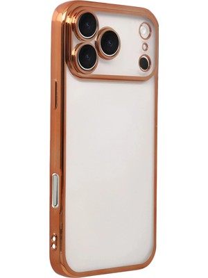 Fırsatkolik Mey Ithalat®   iPhone 17 Pro Max  Lensli Silikon - Turuncu