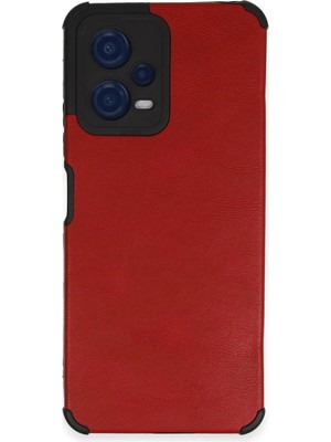 Fırsatkolik Mey Ithalat®   Redmi Note 12 5g Kılıf Loop Deri Silikon - Kırmızı