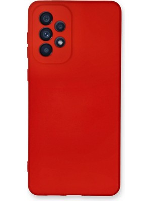 Fırsatkolik Mey Ithalat®  Samsung Galaxy A73 5g Kılıf Nano Içi Kadife Silikon - Kırmızı