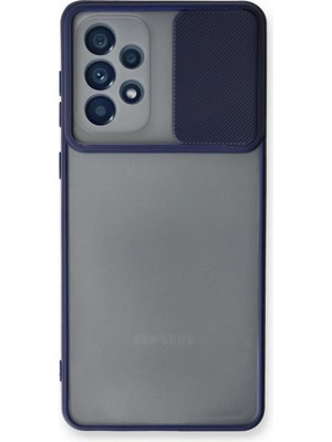 Fırsatkolik Mey Ithalat®  Samsung Galaxy A53 5g Kılıf Palm Buzlu Kamera Sürgülü Silikon - Lacivert