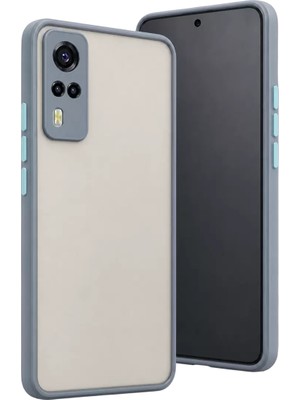 Fırsatkolik Mey Ithalat®  Vivo Y53S Kılıf Montreal Silikon Kapak - Gri
