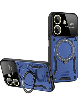 Fırsatkolik Xiaomi Redmi 13C Kılıf Joy Lens Standlı Kapak - Lacivert
