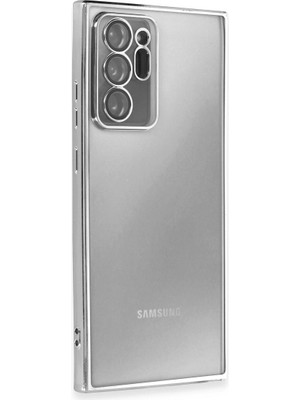 Fırsatkolik Samsung Galaxy Note 20 Ultra Kılıf Razer Lensli Silikon - Gümüş