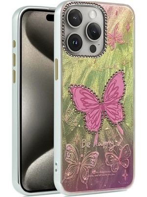 Fırsatkolik Mey Ithalat®   iPhone 14 Pro Kılıf Blade Aynalı Desenli Kapak - Desen 5