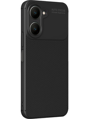 Fırsatkolik Mey Ithalat®  Vivo Y18 Kılıf Auto Focus Karbon Kapak - Siyah