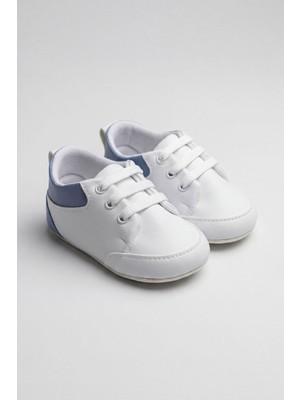 Pufien Mavi Renkli İlk Adım Ayakkabısı, Bebek Patik, Yenidoğan Sneakers, Rahat ve Şık Tasarım
