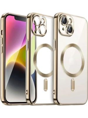 Fırsatkolik Mey Ithalat®   iPhone 15 Kılıf Kross Magneticsafe Kapak - Gold