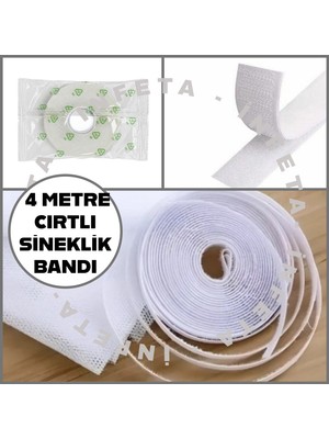 İnfeta 4 Metre Cırtlı Sineklik Bandı - Dayanıklı Sineklik Tülü Bandı Özellikli Pratik Bant