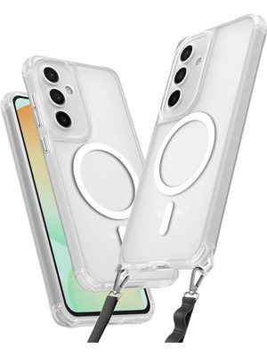 Fırsatkolik Mey Ithalat®  Samsung Galaxy S23 Fe Kılıf Enka Magsafe Silikon Kılıf - Şeffaf