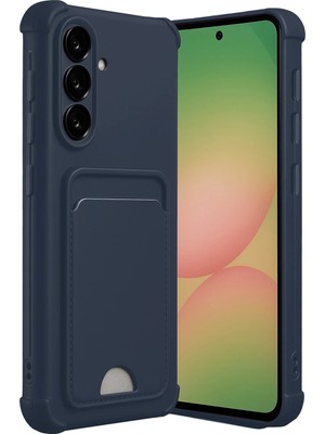 Fırsatkolik Mey Ithalat®  Samsung Galaxy A56 Kılıf Kelvin Kartvizitli Silikon - Lacivert